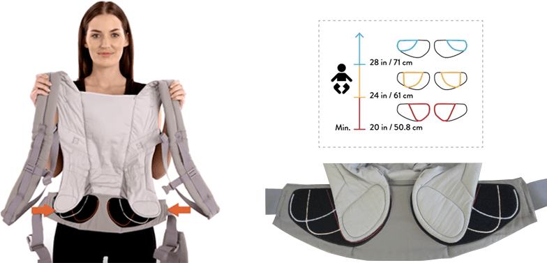 New Ergobaby Adapt Carrier. Easy adjustable waistband. No infant insert required.