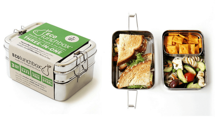 Best Bento Lunch Boxes for Kids - ECOlunchbox Three-in-One Stainless Steel Food Container | Back to School Guide