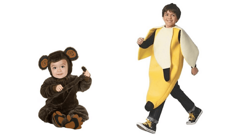 Creative Halloween Costumes for Siblings - Monkey Banana