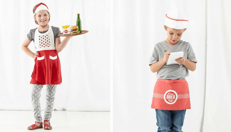 Creative Halloween Costumes for Siblings - Diner Waitress and Waiter 
