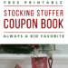 Printable Stocking Stuffer Coupon Book for Kids