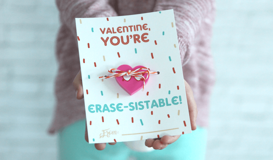Non-Candy Printable Valentine Perfect For The Classroom: “You’re Erase-sistable”