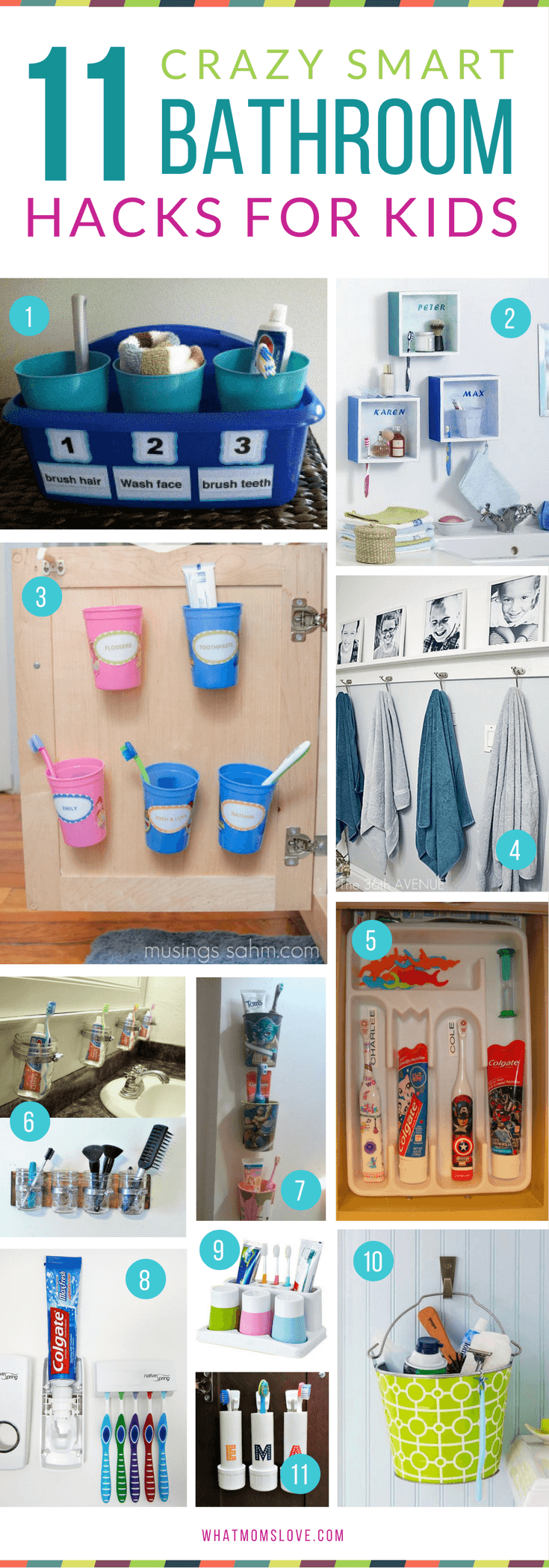 Genius Hacks for an Organized Bathroom | Hacks, Tips and Tricks for Organized, Stress-Free Mornings with kids