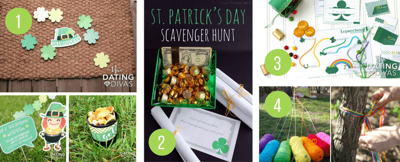 Fun Ideas for kids to celebrate St Patricks Day - Scavenger hunts, treasure hunts and Leprechaun mischief!