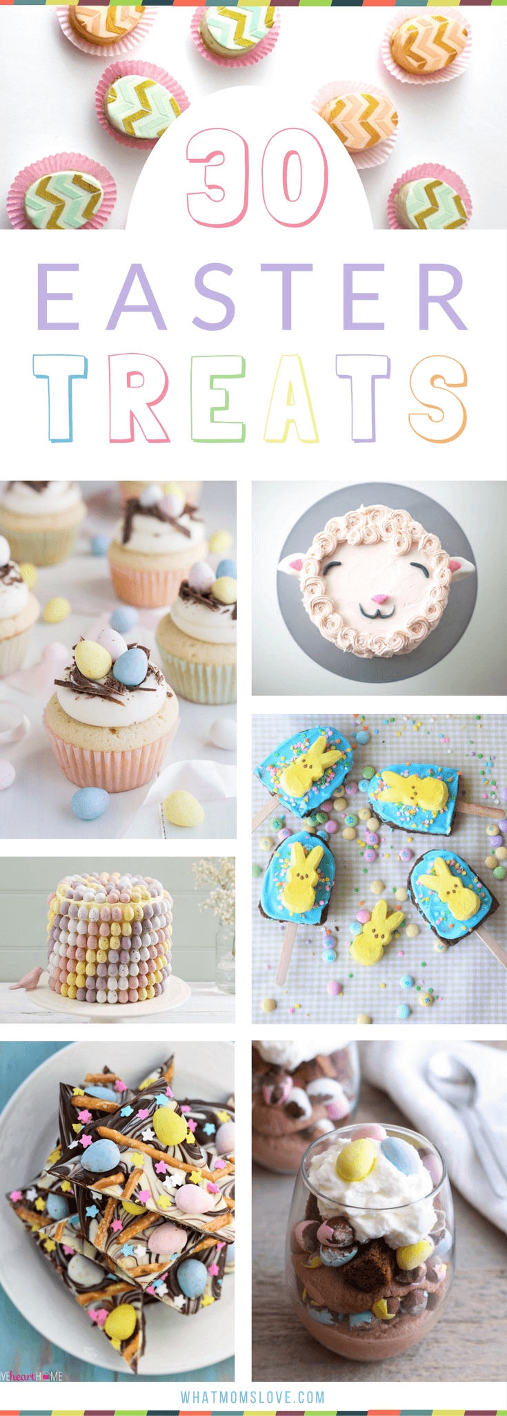 Easter Treat Ideas for Kids | Easy to make sweets that are perfect for your children's school class party or just for fun - super cute yet simple desserts - including cakes, bark, brownies, peeps, bunnies, lambs, mini eggs, rice krispies and more!