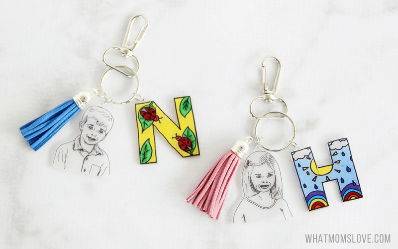 DIY Gift for fathers day | Shrinky Dinks personalized keychain for dad, grandpa, grandad
