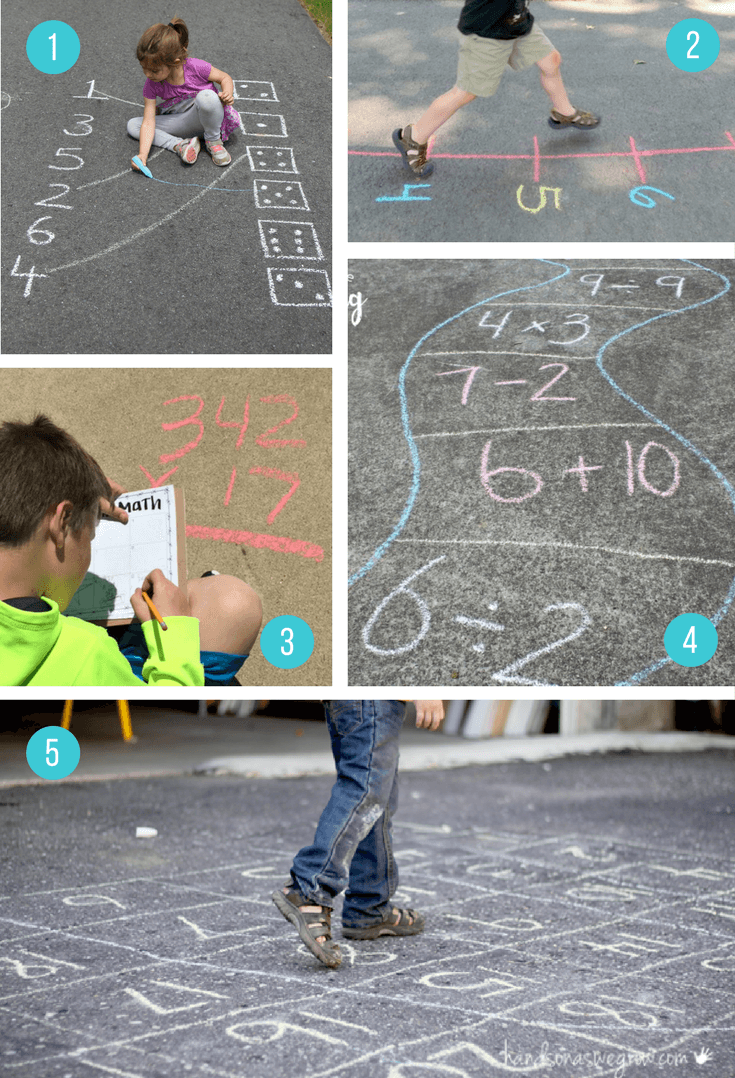 Sidewalk Chalk Ideas For Kids | Fun learning games and activities for summer