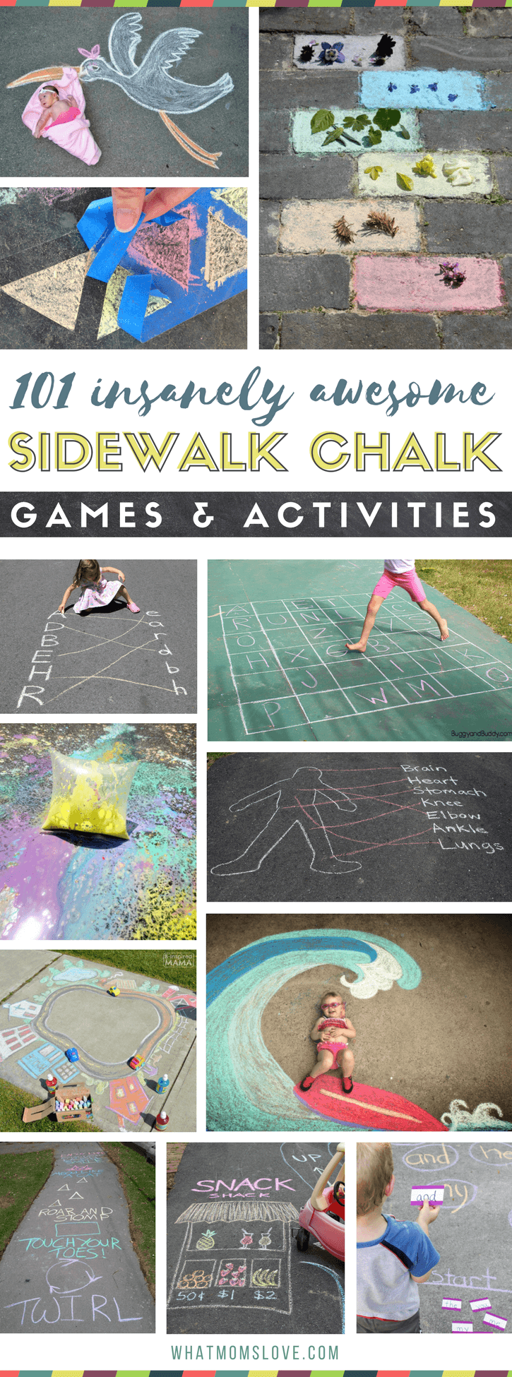 101 Genius Sidewalk Chalk Ideas To Crush Summertime Boredom What
