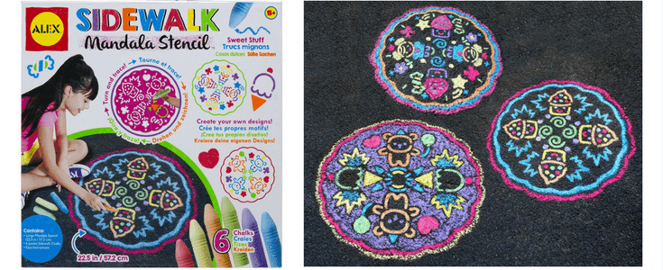 Easy Sidewalk Chalk Art Ideas For Kids | Mandala Stencil