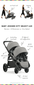 baby jogger double stroller for infant and toddler