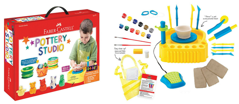 Faber Castell Pottery Studio Kids Pottery Wheel Kit for Ages 8+ Foot Pedal