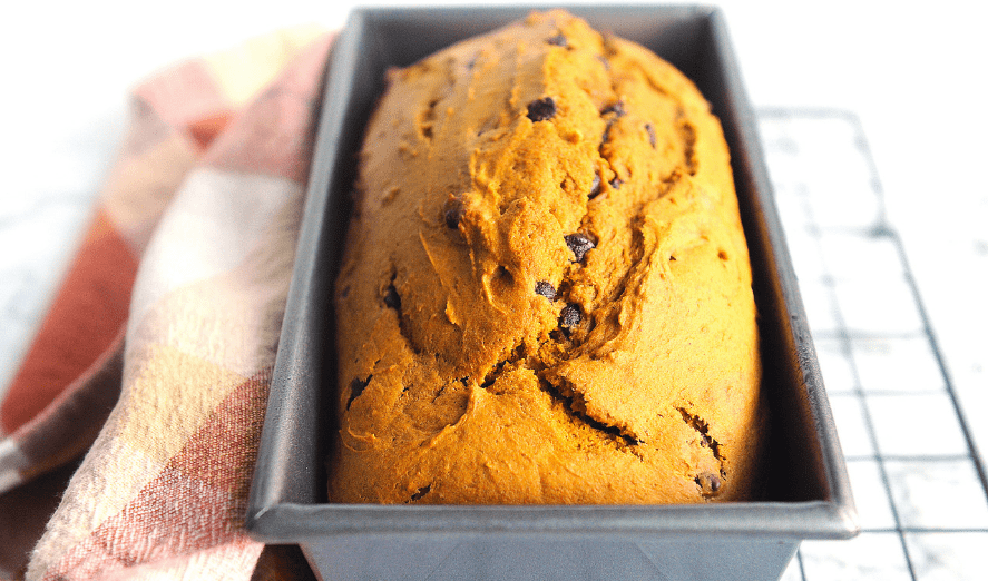 Best Healthy Chocolate Chip Pumpkin Bread | Easy to make with whole, clean ingredients | Super moist, protein packed and gluten free.