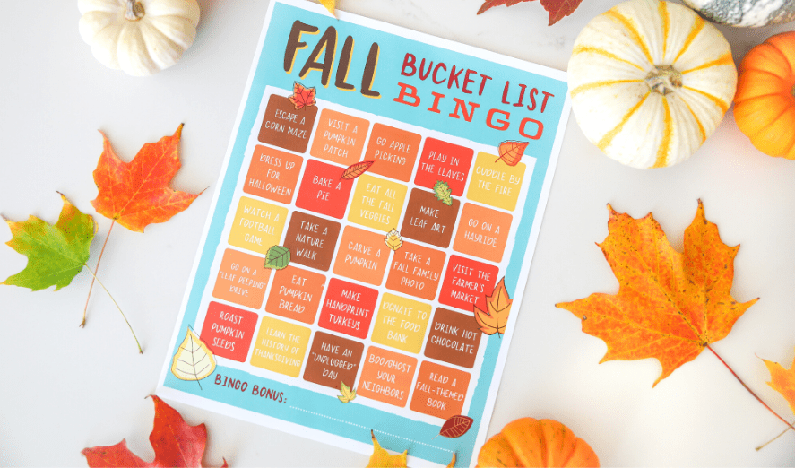 The Best Fall Bucket List Ideas for Families | Fun activities for your kids to do this Fall + free printable Fall Family Bucket List bingo game