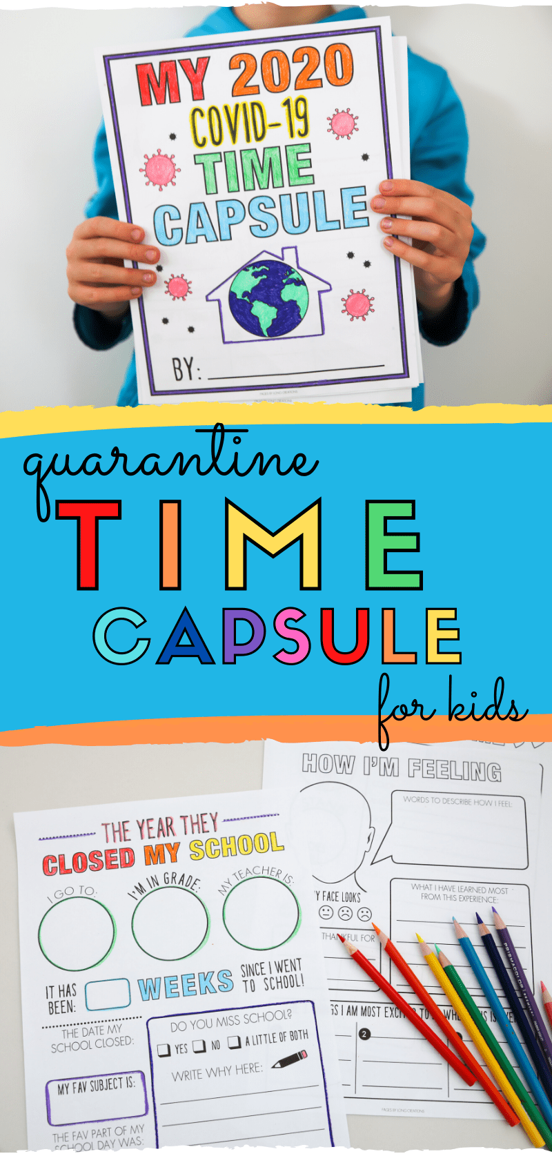 Quarantine Time Capsule Printable Pages for Kids