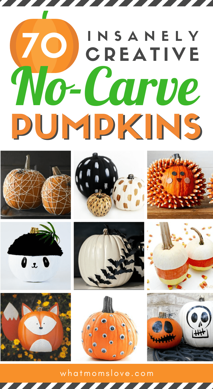 70 Creative, No-Carve Pumpkin Decorating Ideas for Kids - what moms love