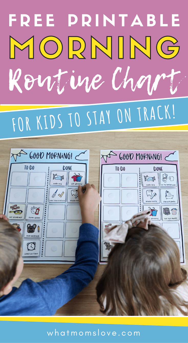 daily schedule chart for two kids