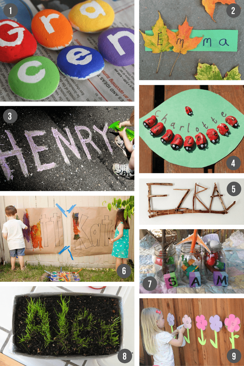 Preschool Name Recognition and Writing Practice with Sidewalk Chalk - Bare  Feet on the Dashboard