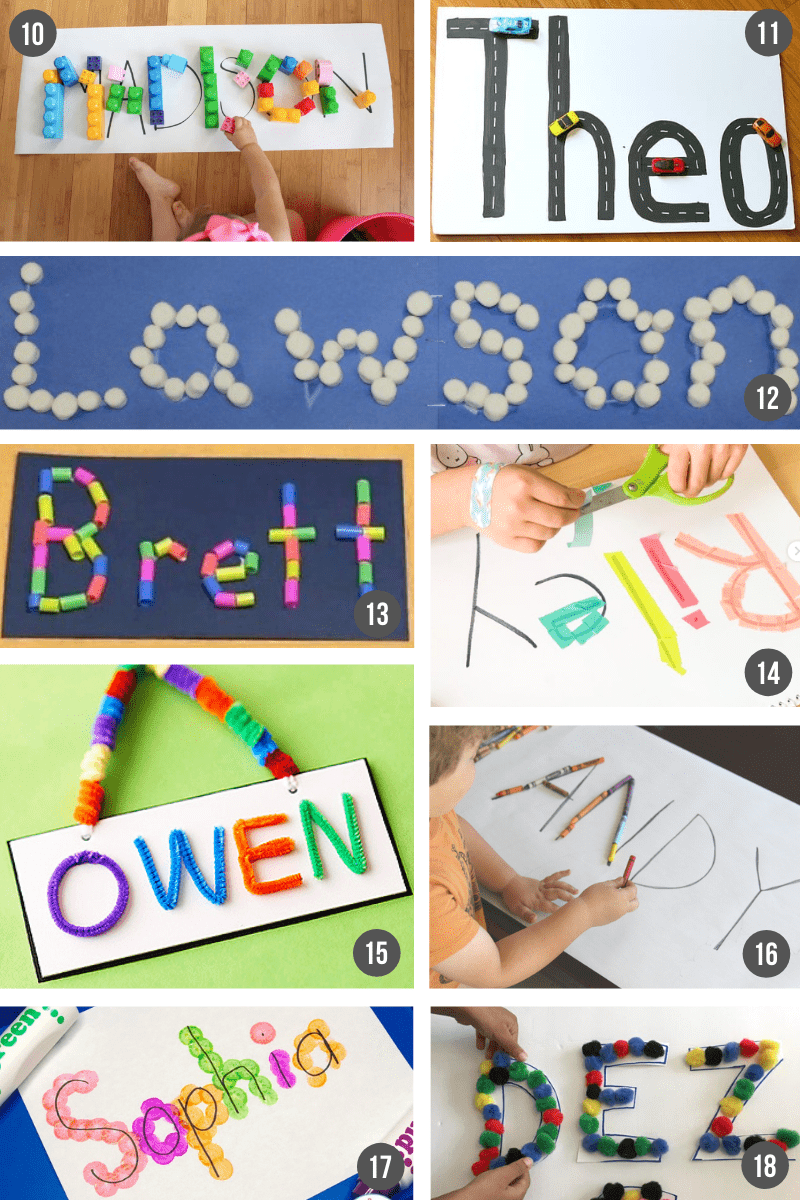 Preschool Name Recognition and Writing Practice with Sidewalk Chalk - Bare  Feet on the Dashboard