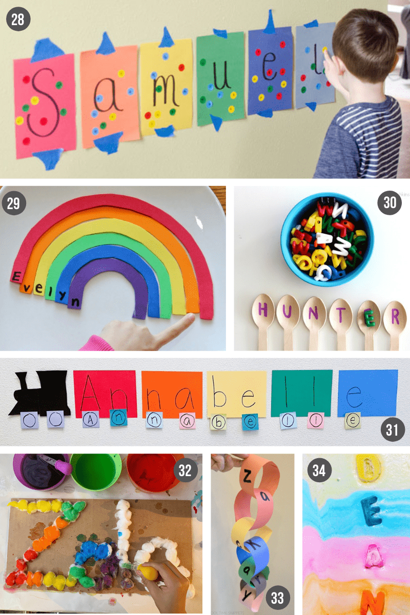 Easy Toddler Name Art  Toddler arts and crafts, Daycare crafts, Toddler  crafts