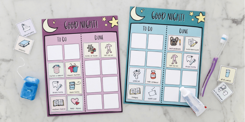 Free Printable Bedtime Routine Chart For Kids
