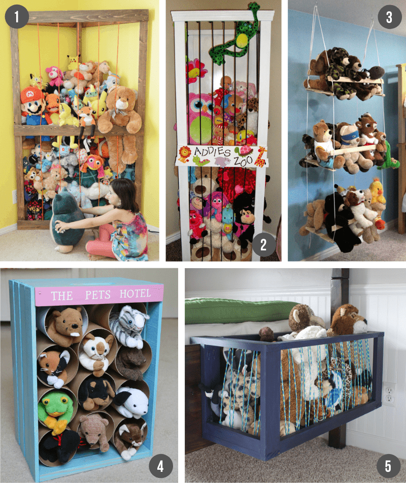5' and 6' Stuffed Animal Zoo, Wood Animal Holder, Storage, Stuffed