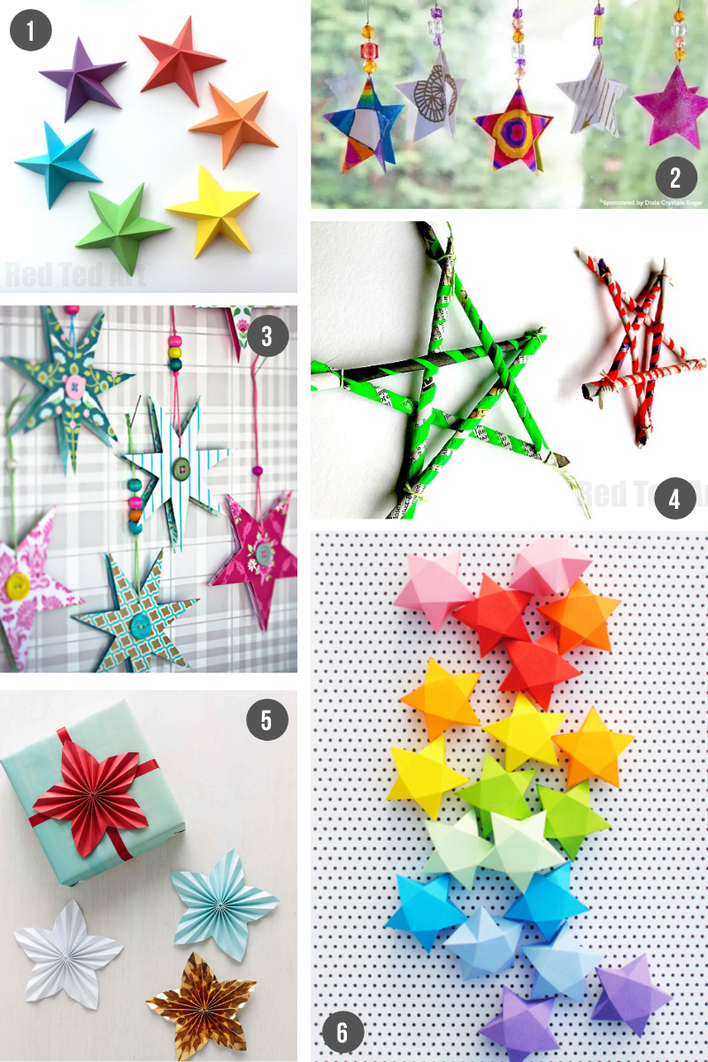 DIY Paper Straw Star, Christmas Star Crafts, Reuse paper straws