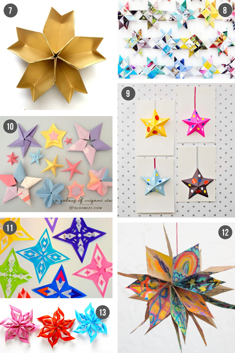 how to make 3d paper origami stars  paper stars / art and craft / easy  craft ideas / 3d paper stars 