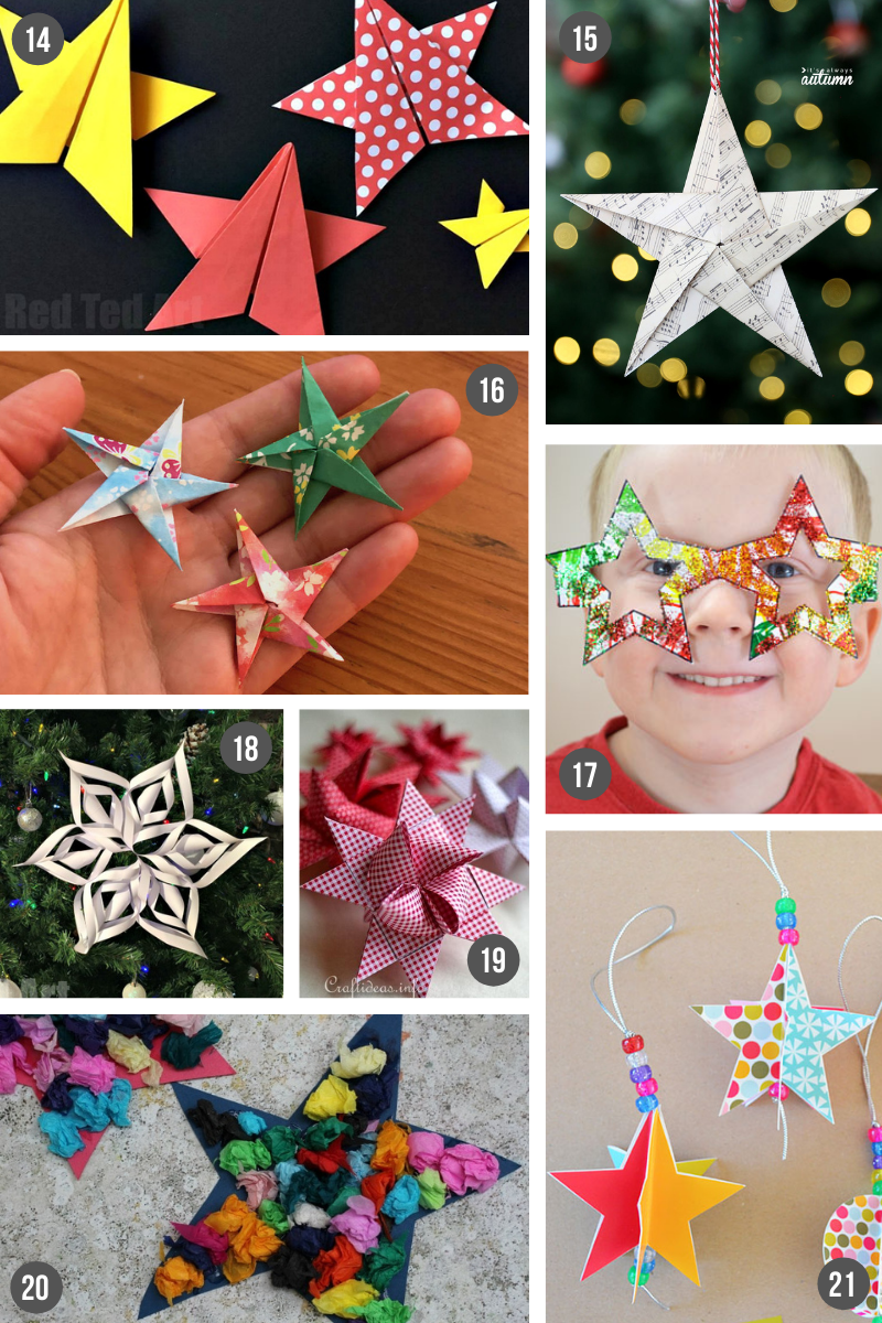 Easy Origami Stars - Red Ted Art - Kids Crafts