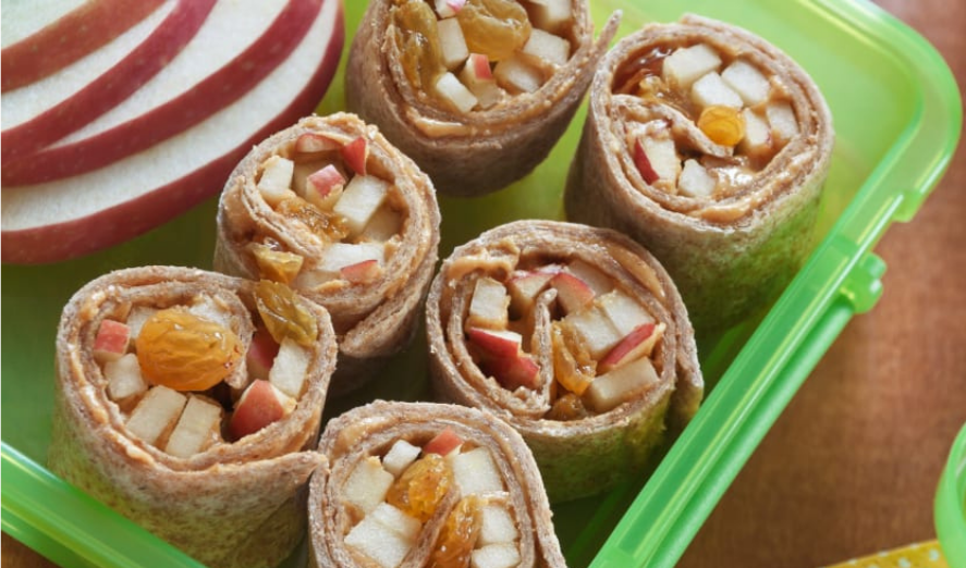 Pinwheel wrap snack for kids