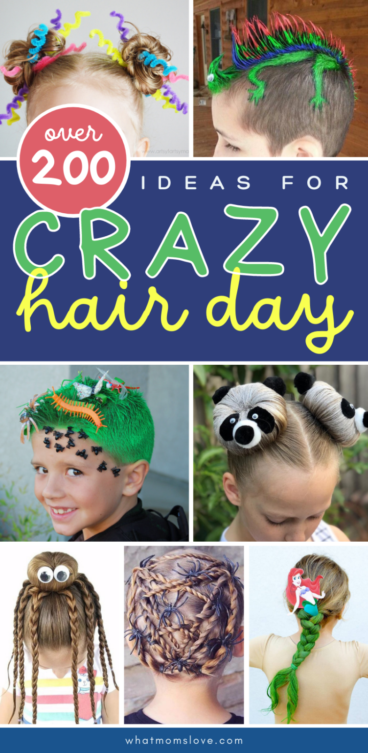 220+ Crazy Hair Day Ideas. Wacky School Hairstyles for Girls, Boys ...