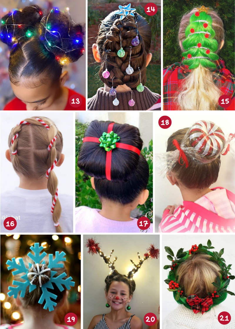 Christmas hairstyles  elegant ideas for long medium and short hair
