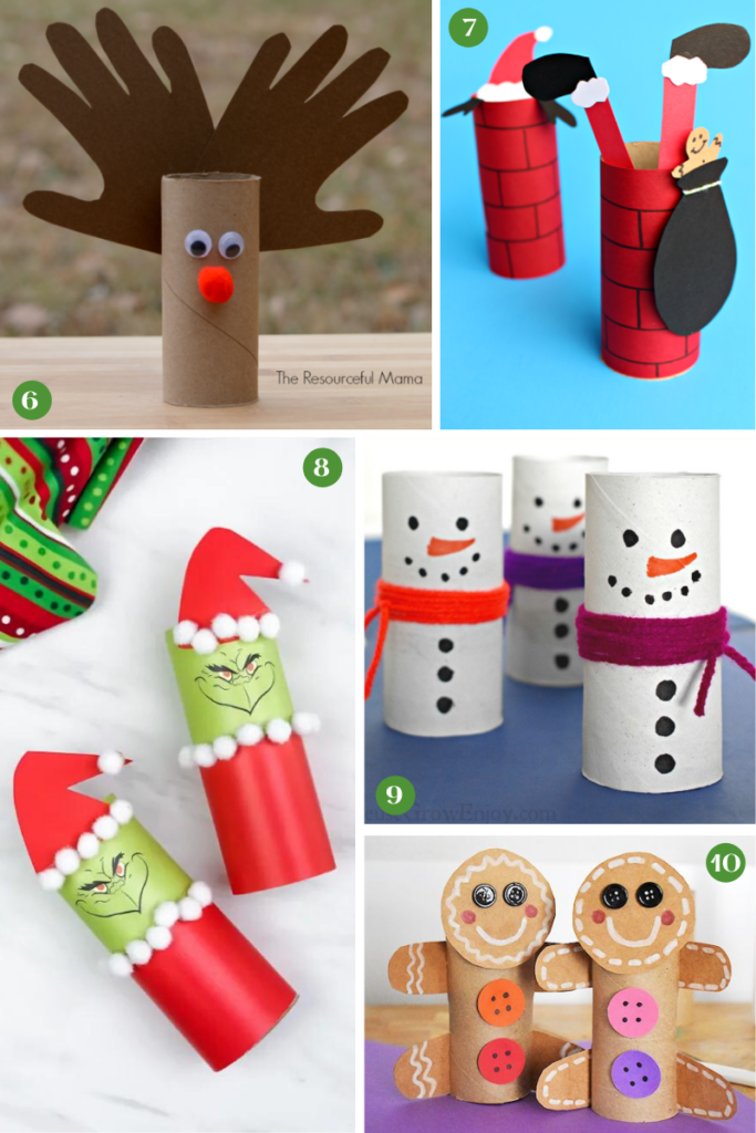 Christmas Toilet Paper Roll Crafts For Kids. 50+ Creative Holiday ...