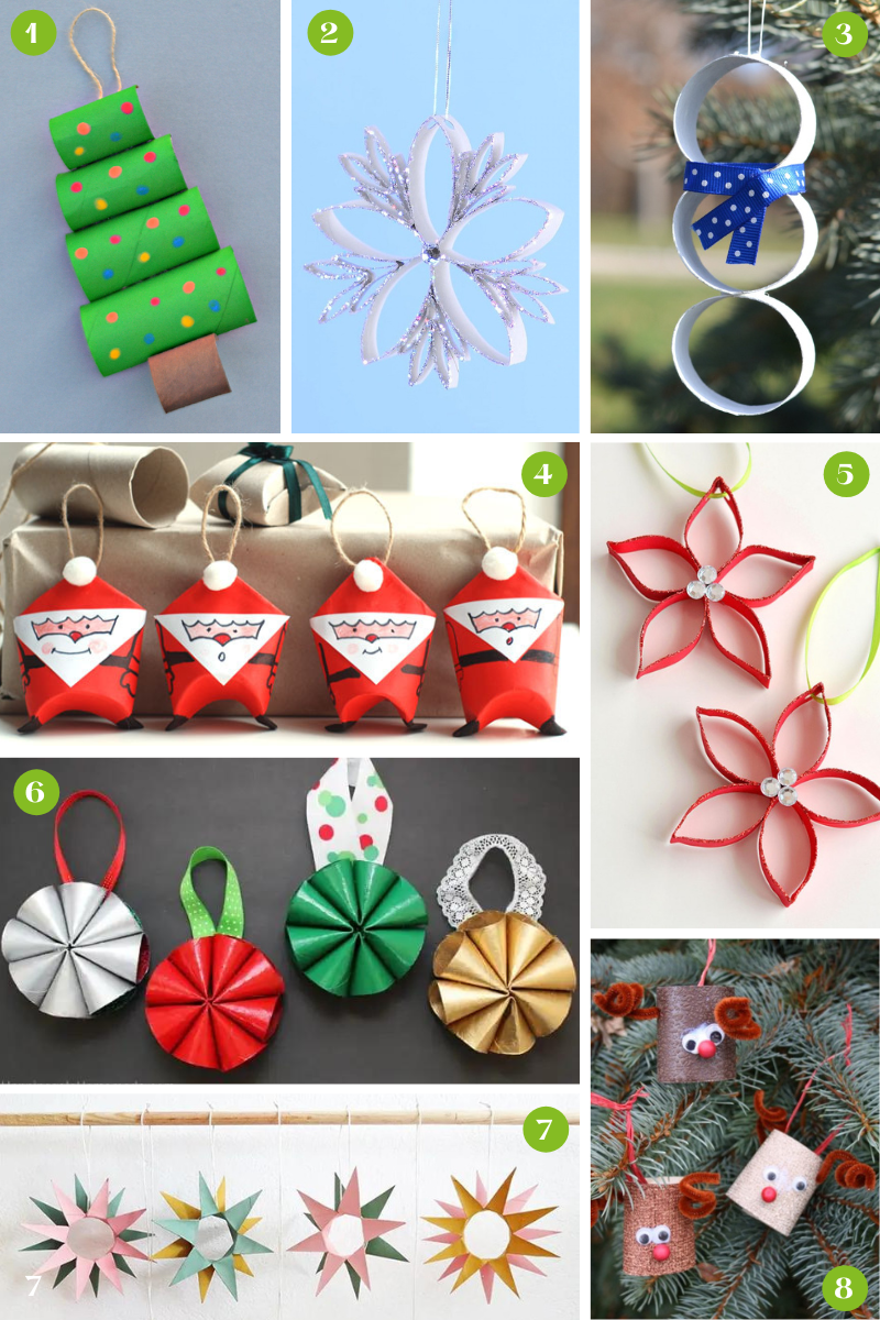 Toilet Paper Roll Christmas Tree Craft - The Resourceful Mama