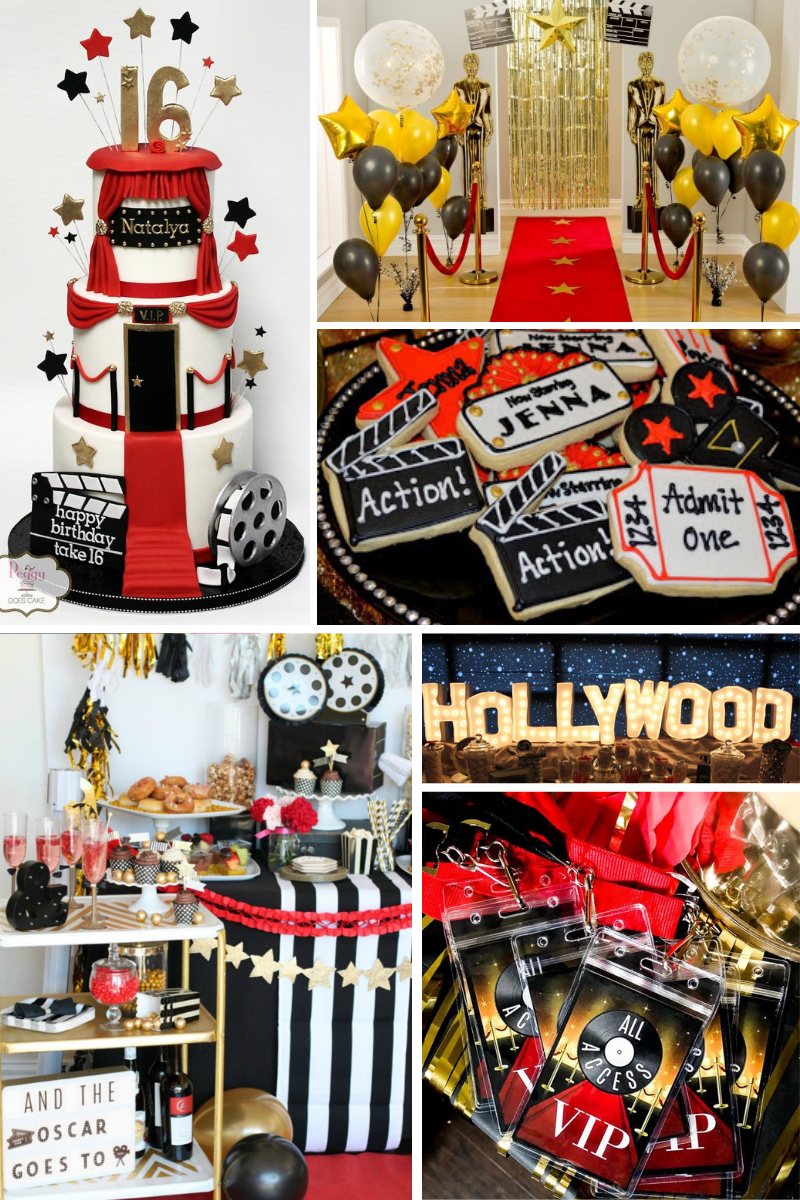 red and black chanel party decorations