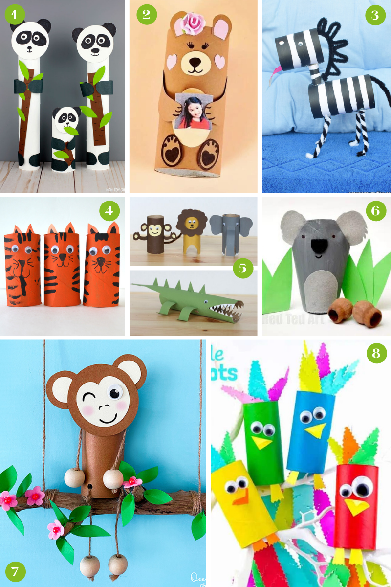 FREEBLOSS 6Pcs DIY Toilet Paper Roll Crafts Easy Paper Roll Crafts lovely  Monster Paper Craft for to Do at Home : : Home