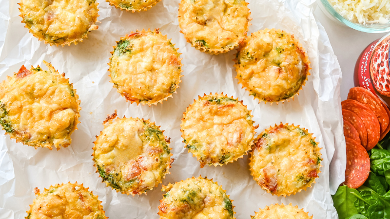 Pizza Egg Muffins: Make Ahead Breakfast for Toddlers & Kids